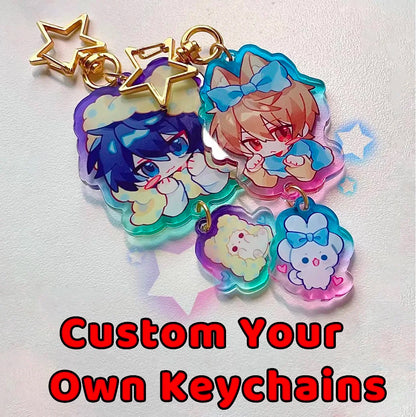Custom Acrylic Keychain – Double-Sided Printing with Your Art, Photo, or Character