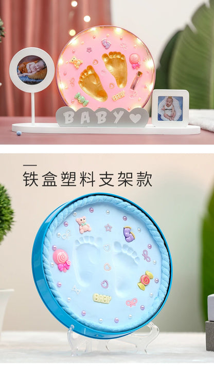 Diy Hand And Foot Print Modeling Clay Baby Footprint Baby Photo Frame Gift Box Color Clay Souvenir Newborn Plasticine Baby Gifts
