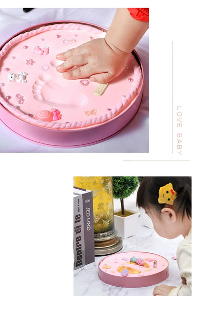 Diy Hand And Foot Print Modeling Clay Baby Footprint Baby Photo Frame Gift Box Color Clay Souvenir Newborn Plasticine Baby Gifts