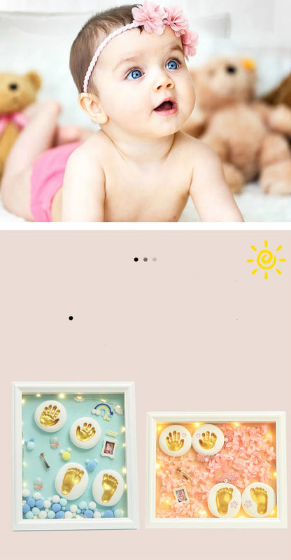 Diy Hand And Foot Print Modeling Clay Baby Footprint Baby Photo Frame Gift Box Color Clay Souvenir Newborn Plasticine Baby Gifts