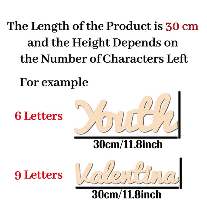 1pc Personalized Custom Name Wooden Signs Decoration Card Traditional Style, Wall Mounted Customizable, Unique Bedroom Decor