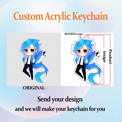Custom Acrylic Keychain – Double-Sided Printing with Your Art, Photo, or Character