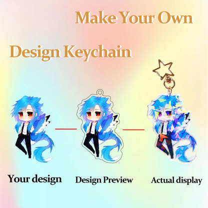 Custom Acrylic Keychain – Double-Sided Printing with Your Art, Photo, or Character